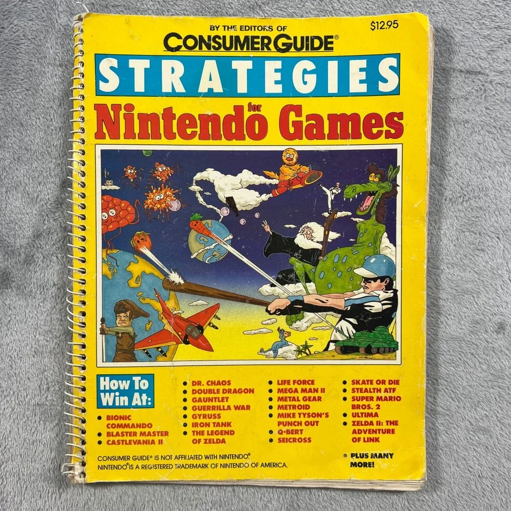 Nintendo Games NES Book Yellow Fair 1989 Vintage Consumer Guide Strategies Games